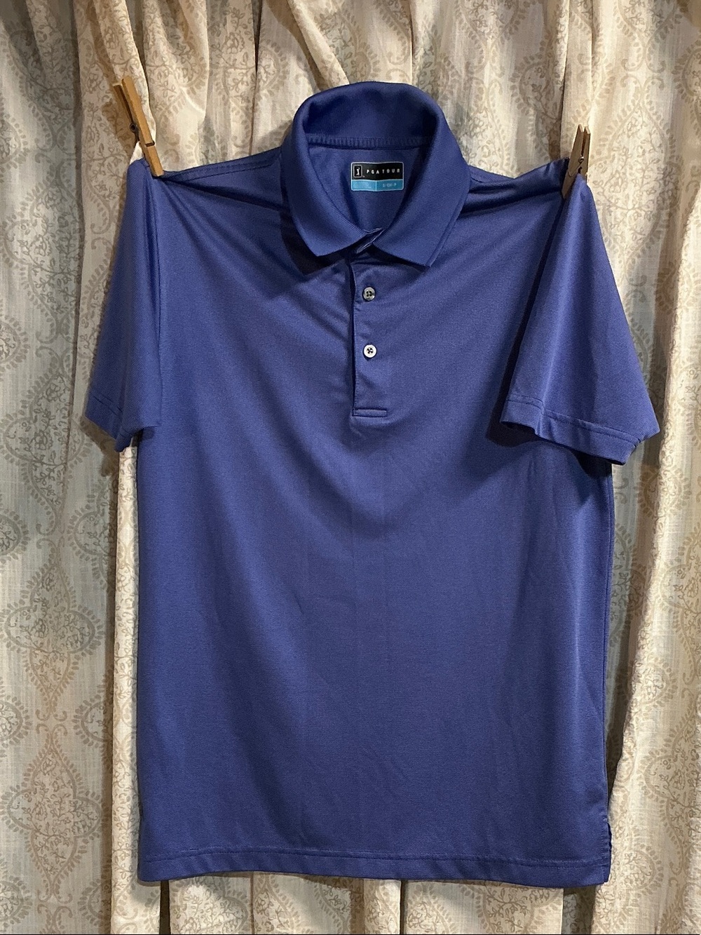 PGA TOUR Men's Short-Sleeve Polo Shirt - Navy Blue